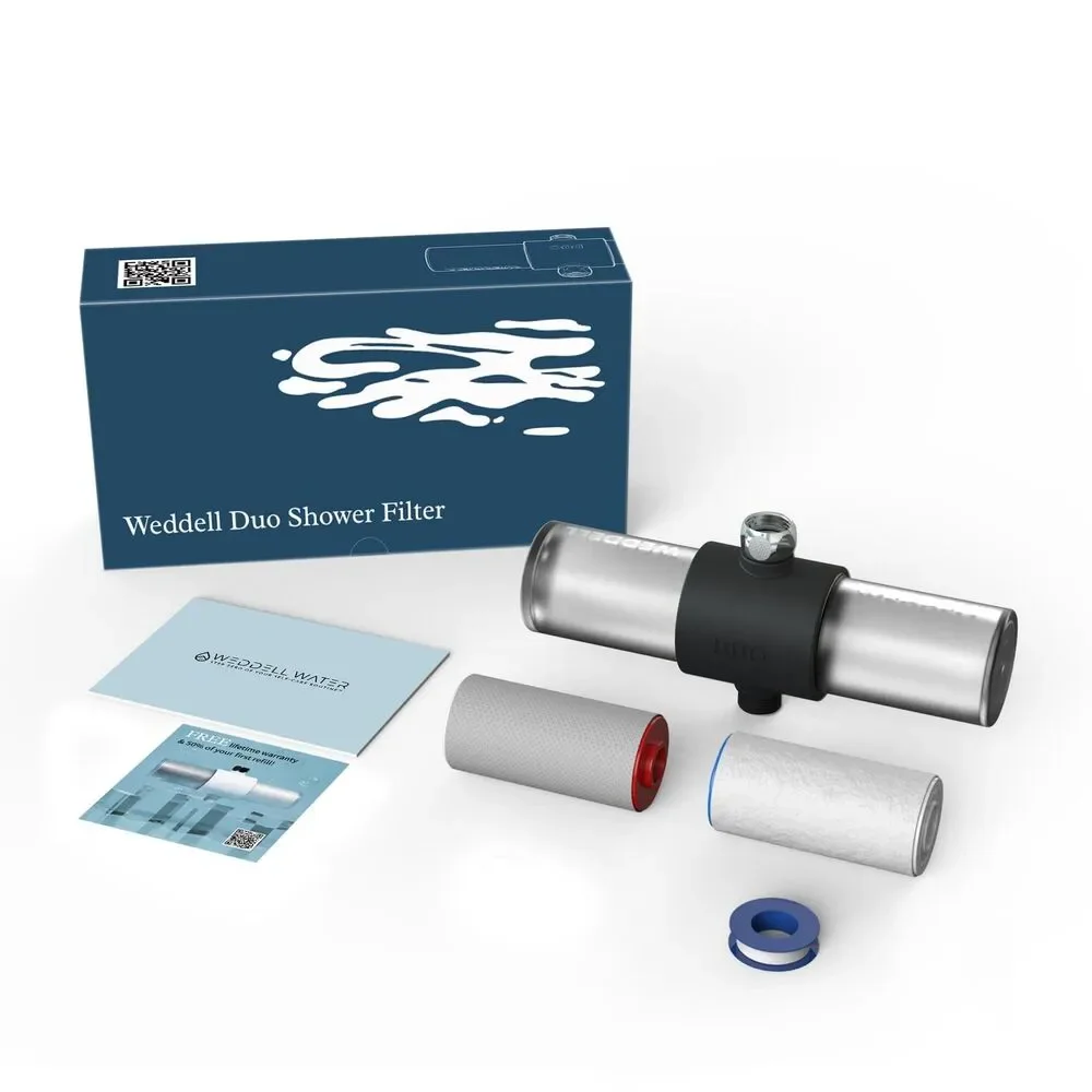 New Weddell Duo Shower Water Filter NSF Certified Shower Filter WD-100 - Black